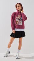 Купить Худи с принтом для девочки LAWA P-GB02340 116 см Сливовой Артикул: 2888000028310 Миниатюра фотографии № 4