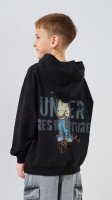 Купить Худи с принтом для мальчика Dinomin M-310 116 см Черный Артикул: 2000999486777 Миниатюра фотографии № 5