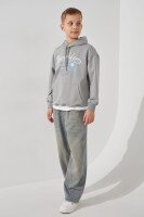 Худі з принтом для хлопчика LAWA P-BB02310 122 см Світло-сірий  Фото №2