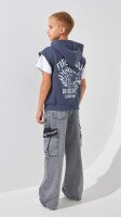 Купити Худі з принтом для хлопчика LAWA P-BB02325 134 см Графітовий Артикул: 2888000026385 Фото мініатюра № 7
