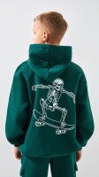Купити Худі з принтом для хлопчика LAWA P-BB02334 134 см Темно-смарагдовий Артикул: 2888000026248 Фото мініатюра № 5