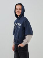 Купить Худи с принтом для мальчика LAWA P-BB02336 146 см Графит, светло-серый Артикул: 2000999567711 Миниатюра фотографии № 4