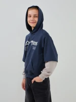 Купити Худі з принтом для хлопчика LAWA P-BB02336 152 см Графіт, світло-сірий Артикул: 2000999567728 Фото мініатюра № 4