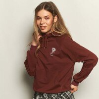 Худи с принтом женский LAWA P-WB02381 L Бордовый  Фото №1