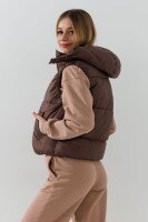 Жилет утепленный для девочки LAWA GBC02332 134 см Шоколад  Фото №3