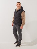 Купить Жилет однотонный мужской GENUA G01201-0006 M Черно-зеленый Артикул: 2000999396588 Миниатюра фотографии № 2