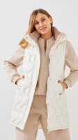 Купить Жилет из плащевки однотонный женский GENUA 2316 2XL Молочный Артикул: 2000990882196 Миниатюра фотографии № 1