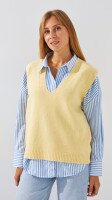 Купить Жилет трикотажный однотонный женский 2506 One Size Лимонный Артикул: 2000999201486 Миниатюра фотографии № 1