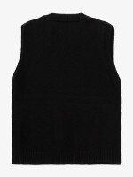 Купить Жилет трикотажный однотонный женский GENUA 2506 One Size Черный Артикул: 2000999516153 Миниатюра фотографии № 3