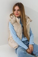 Жилет утепленный для девочки LAWA GBC02332 122 см Молочный  Фото №1