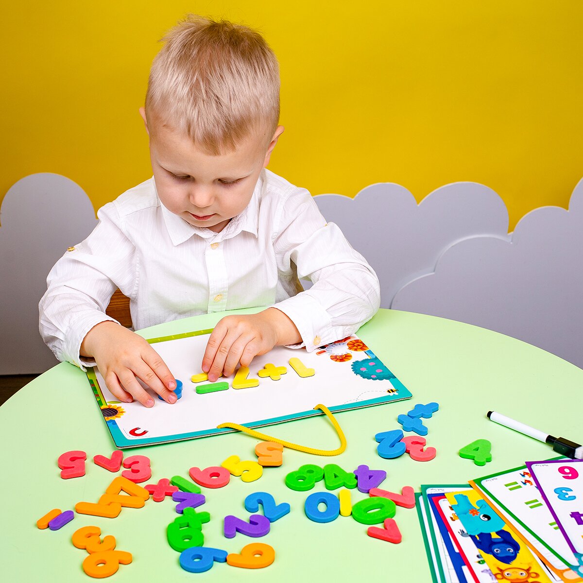 Магнитный набор &quot;Математика с маркером&quot; Vladi Toys VT5411-16 (4820234763177)  Фото №2