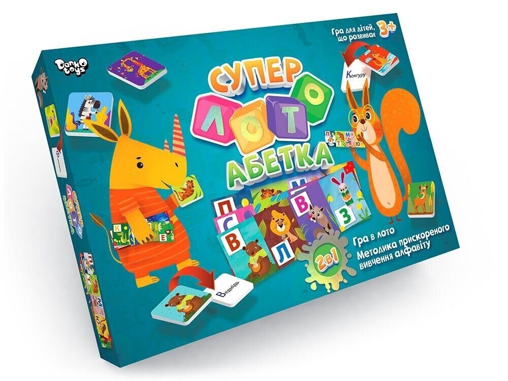 Настольная игра Суперлото Азбука укр Danko toys (СЛА-01U) (2000903604433)