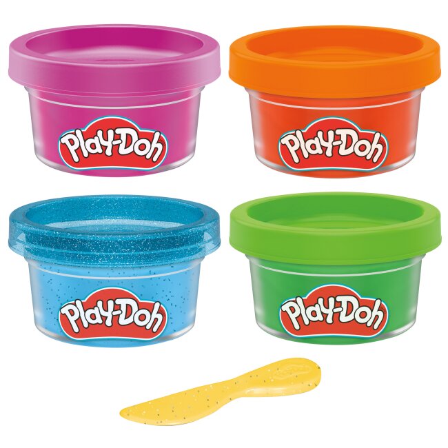 4 баночки з масою для ліплення Play-Doh F7558 Різнокольоровий  Фото №1