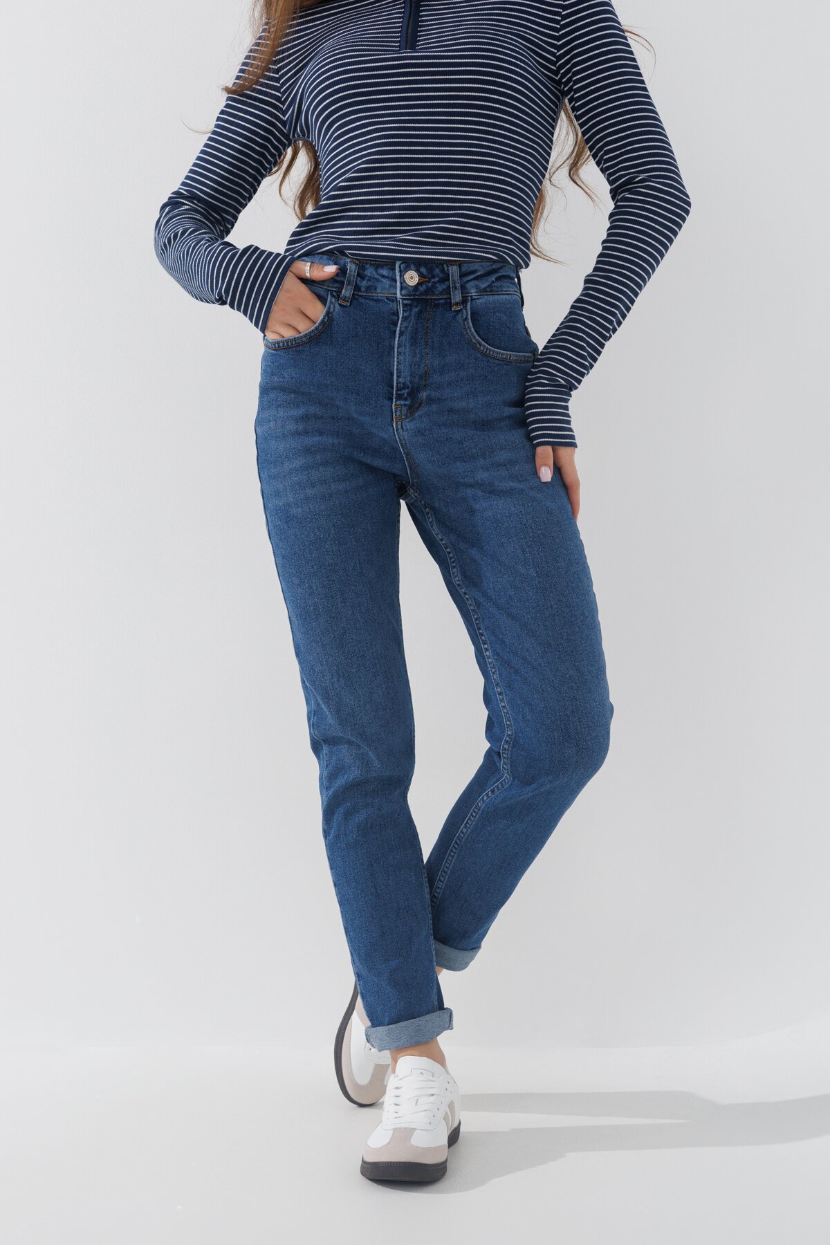 Джинсы Slim Fit женские Karol 23321 34 Синий (2000990248220D)  Фото №0