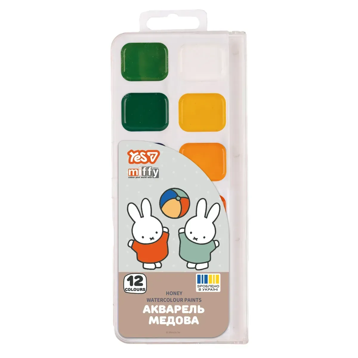 Купить Краски акварельные Miffy YES 110319 12 цветов Разноцветный Артикул: 4823125206494