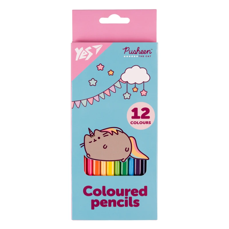Купити Олівці кольорові Yes 12 кол. "Pusheen" 290721 Різнокольоровий Артикул: 5056574430557 Фото повноекранне №1