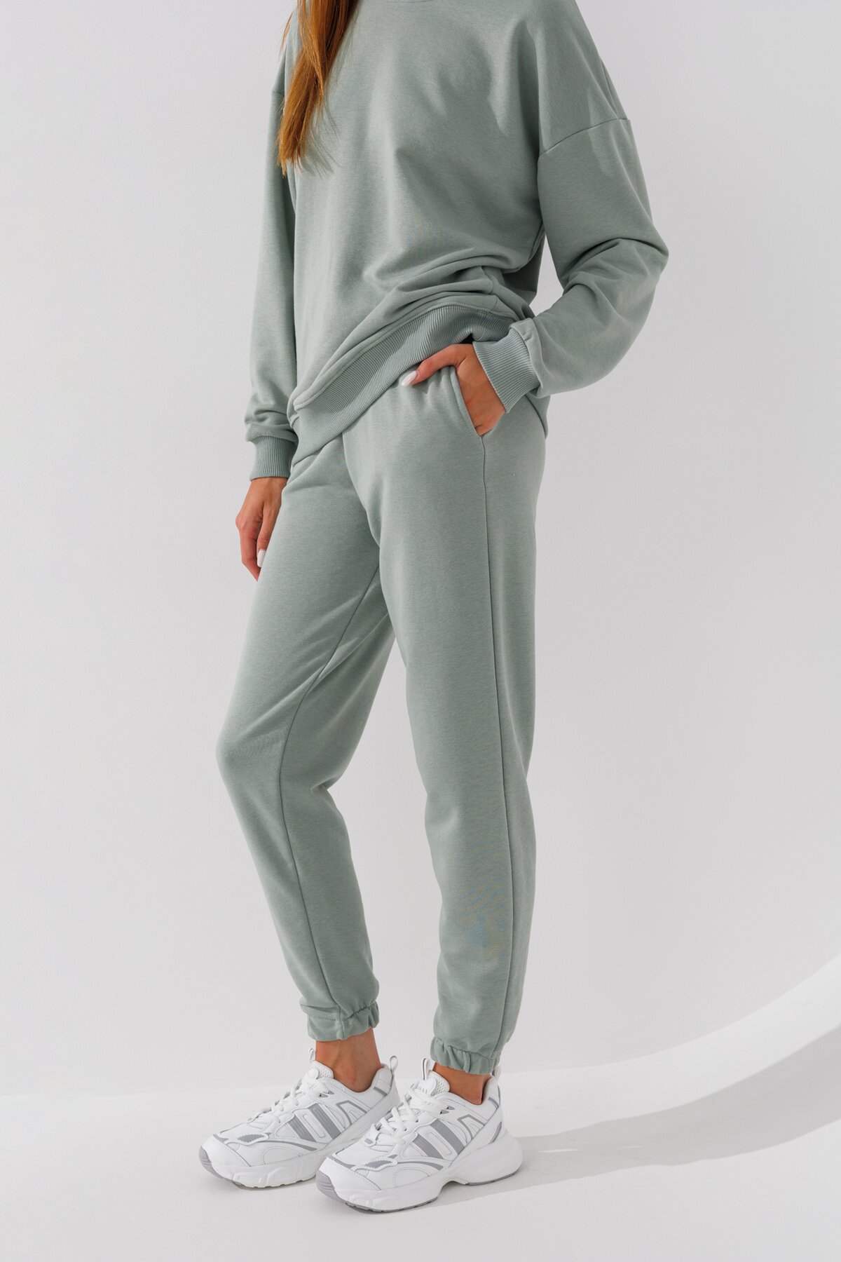 Брюки спортивные женские On me Onme-03 baza XS Оливковый (2000990035691D)  Фото №1