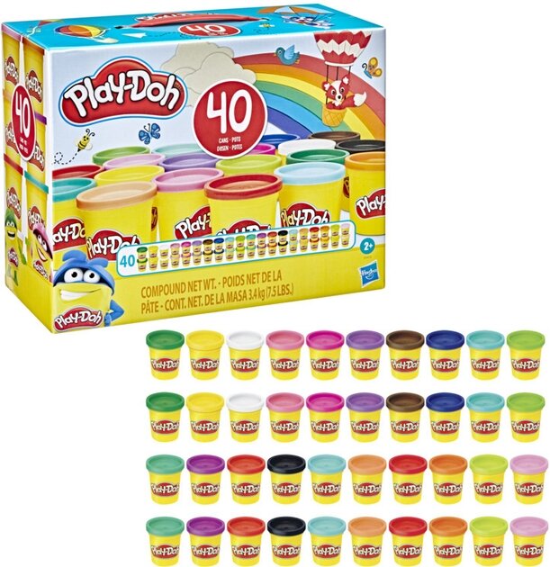 Набор пластилина Play-Doh E9413 40 баночек  Фото №2