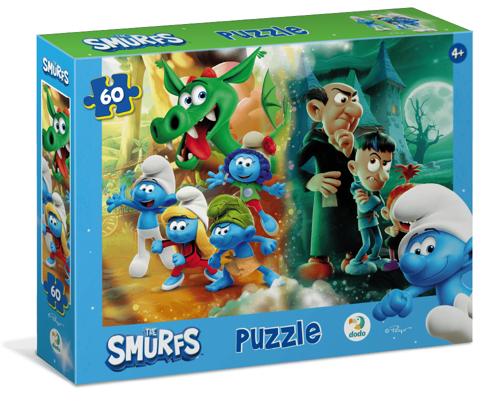 Купити Пазл "The Smurfs. Домашня тварина-дракон" Dodo  200664 60 елементів Різнокольоровий Артикул: 4823115912244