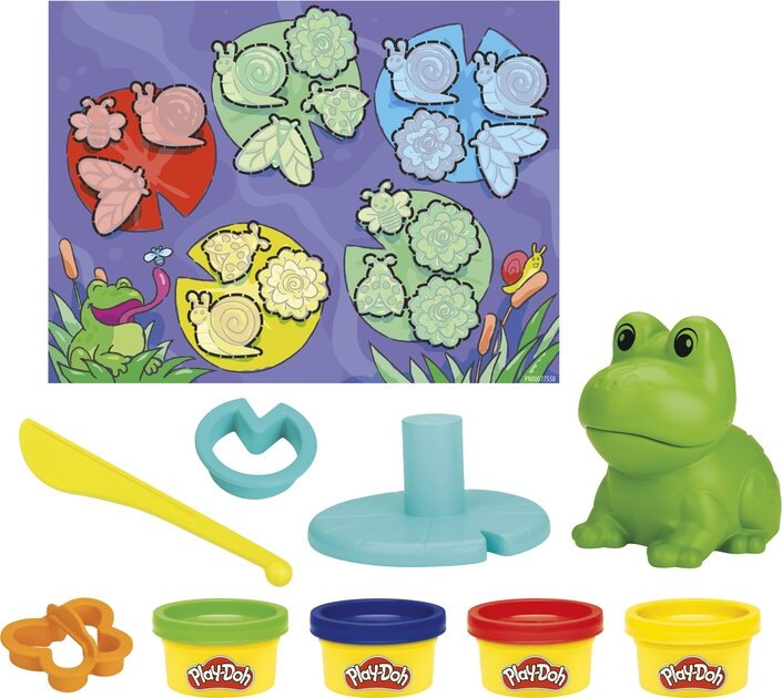 Набор для творчества с пластилином &quot;Лягушка и цвета&quot; Play-Doh F6926  Фото №1