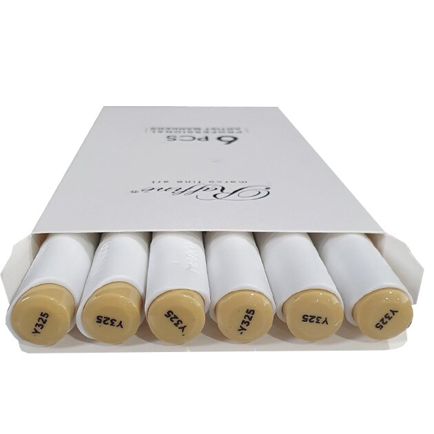 Купити Скетч Маркер двосторонній "Raffine" /7800-6CB/ (Y325) Dark yellow (6951572917262)(SC) Артикул: 6951572917262 Фото повноекранне №2