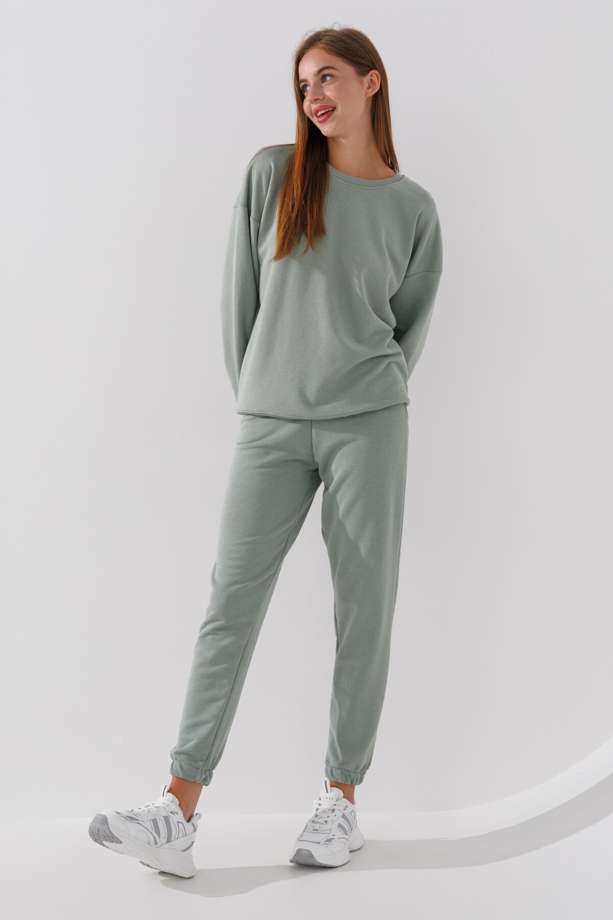 Брюки спортивные женские On me Onme-03 baza XS Оливковый (2000990035691D)  Фото №0