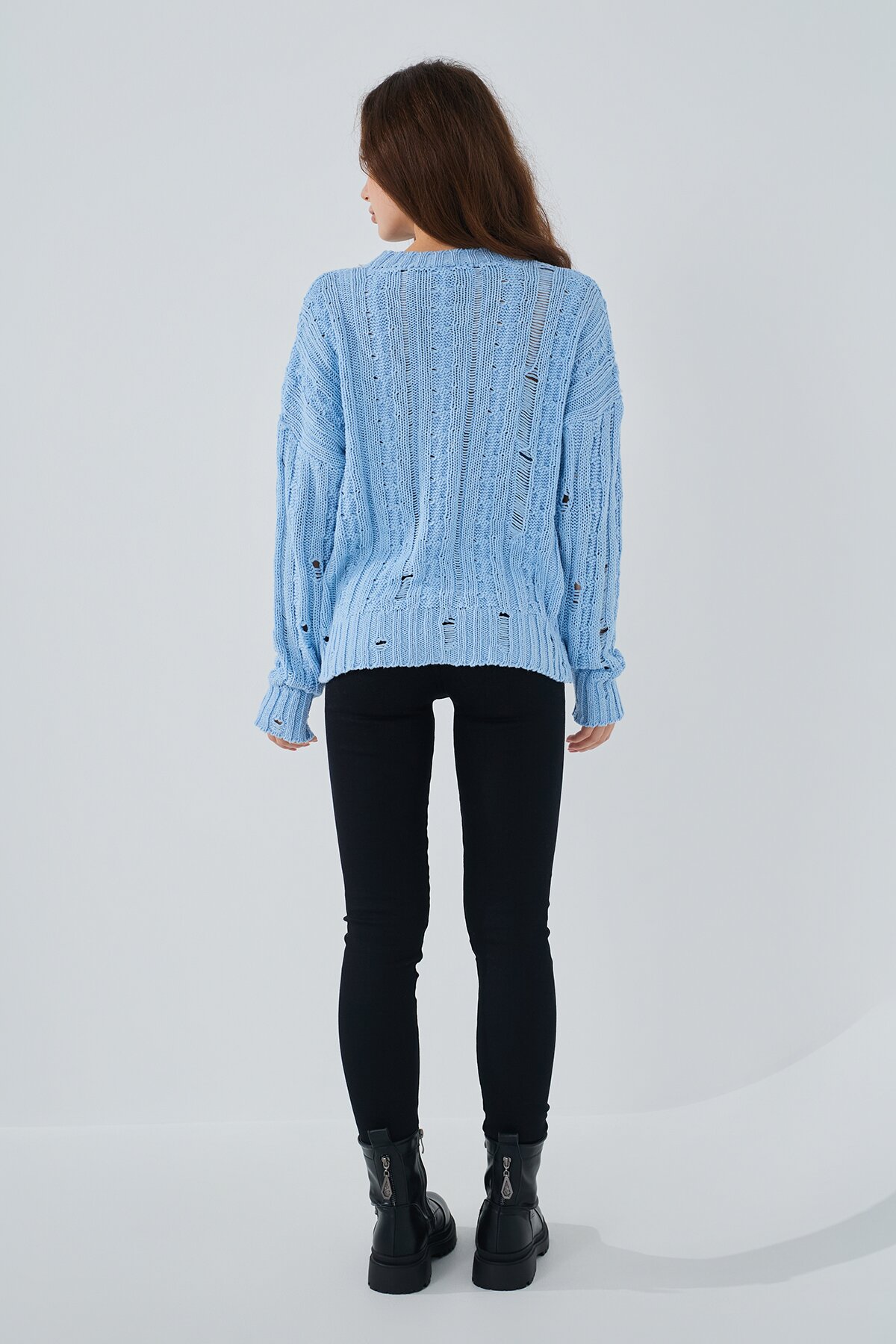 Джинсы Slim Fit женские On me 2856 baza 32 Черный (2000989492214D)  Фото №3