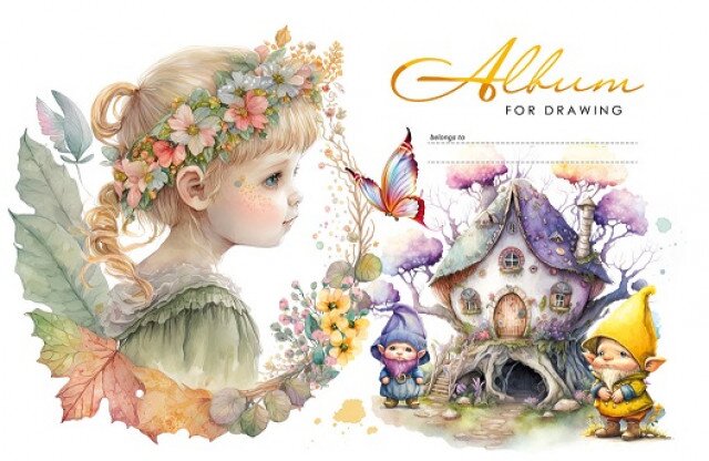 Альбом для малювання ДІВЧИНКА Mandarin 6262-23039 (2000990634252)(SC)
