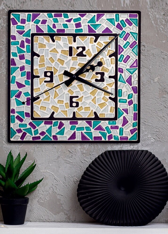Скляна мозаїка Square clock Mosaaro MA4002 (5903858961576)  Фото №2