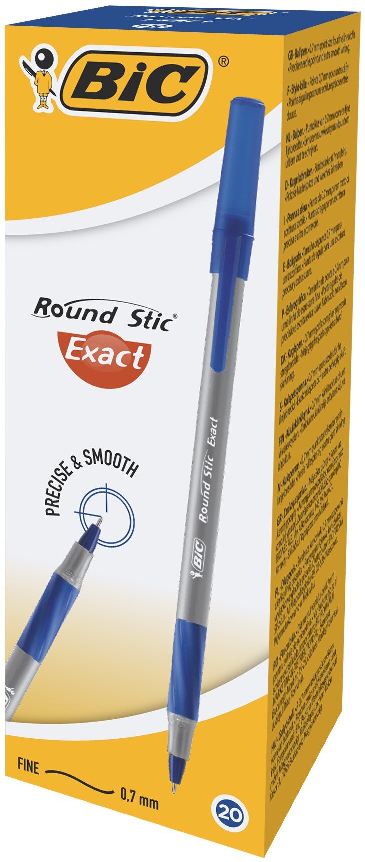 Ручка шарик. &quot;BIC&quot; Round Stic Exact / 918543 / / 879 / сын. (3086123350571)(SC)  Фото №0