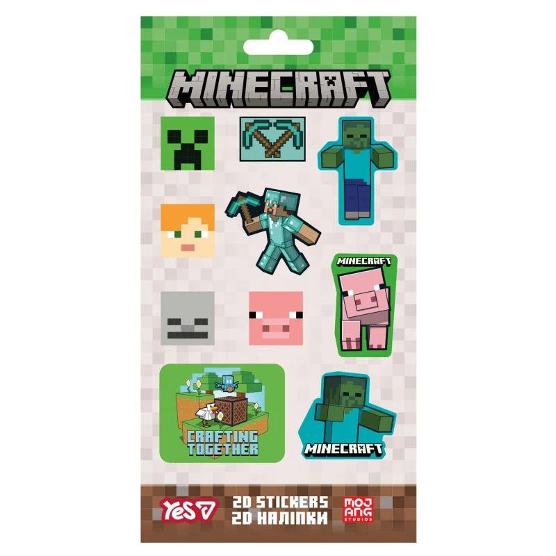 Купити Наліпка 2D "Minecraft" YES 708529 Різнокольоровий Артикул: 5056574461292 Фото повноекранне №1