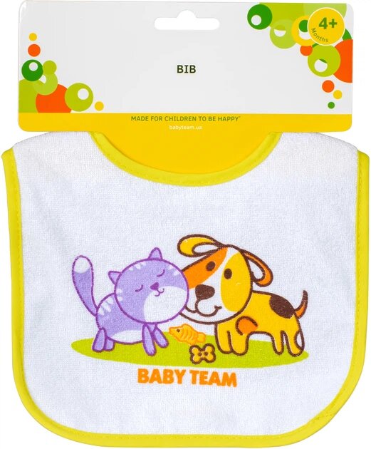 Купити Нагрудник на липучці Baby Team 6506 Різнокольоровий Артикул: 4824428065061 Фото повноекранне №1