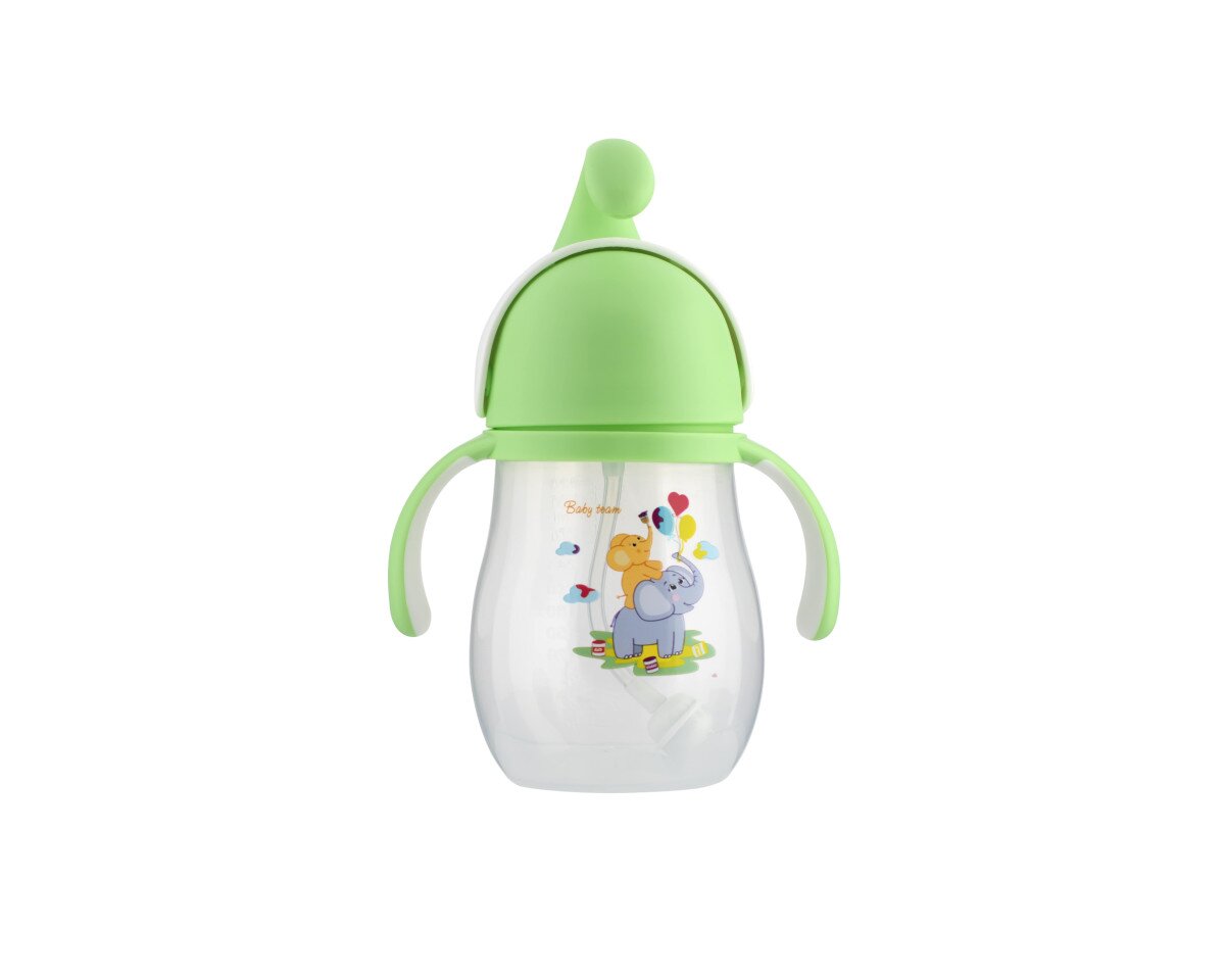 Поильник с трубочкой BABY TEAM 5009 320 мл Зеленый (4824428050098)