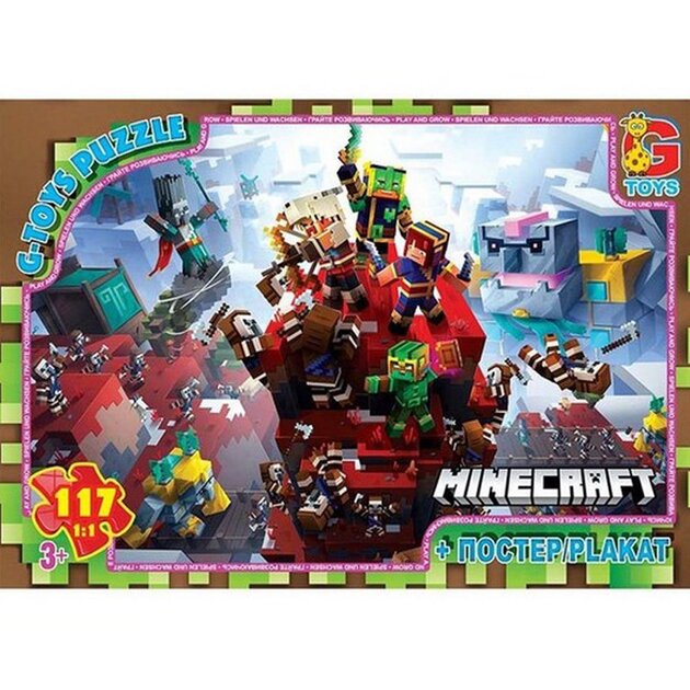Пазли ТМ &quot;G-Toys&quot; із серії &quot;Minecraft&quot; 117 елементів MC805 Різнокольоровий