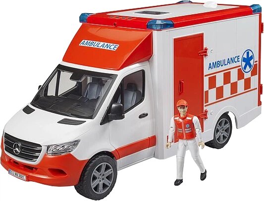 Купити Набір іграшковий Автомобіль швидкої допомоги MB Sprinter з фігуркою Bruder 2676 Різнокольоровий Артикул: 4001702026769 Фото повноекранне №1