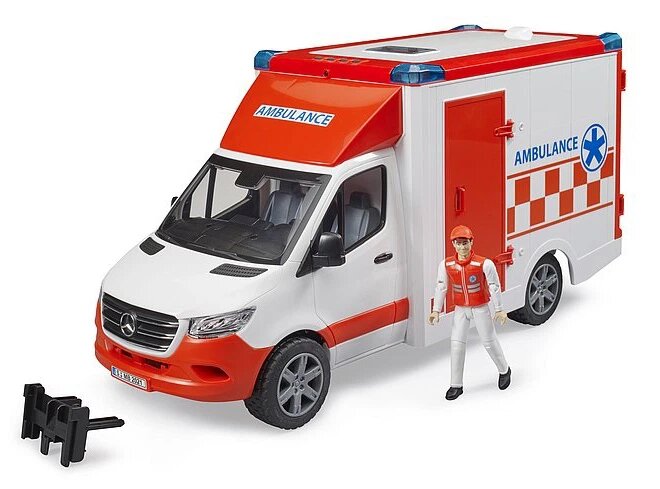 Купити Набір іграшковий Автомобіль швидкої допомоги MB Sprinter з фігуркою Bruder 2676 Різнокольоровий Артикул: 4001702026769 Фото повноекранне №2