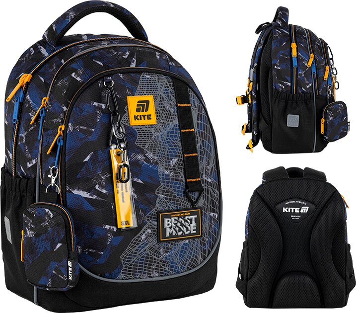 Рюкзак шкільний для хлопчика Kite K25-700M-4 Чорний