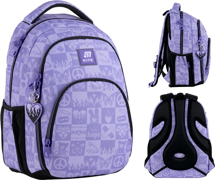 Рюкзак школьный для девочки Kite K25-905M-3 Фиолетовый