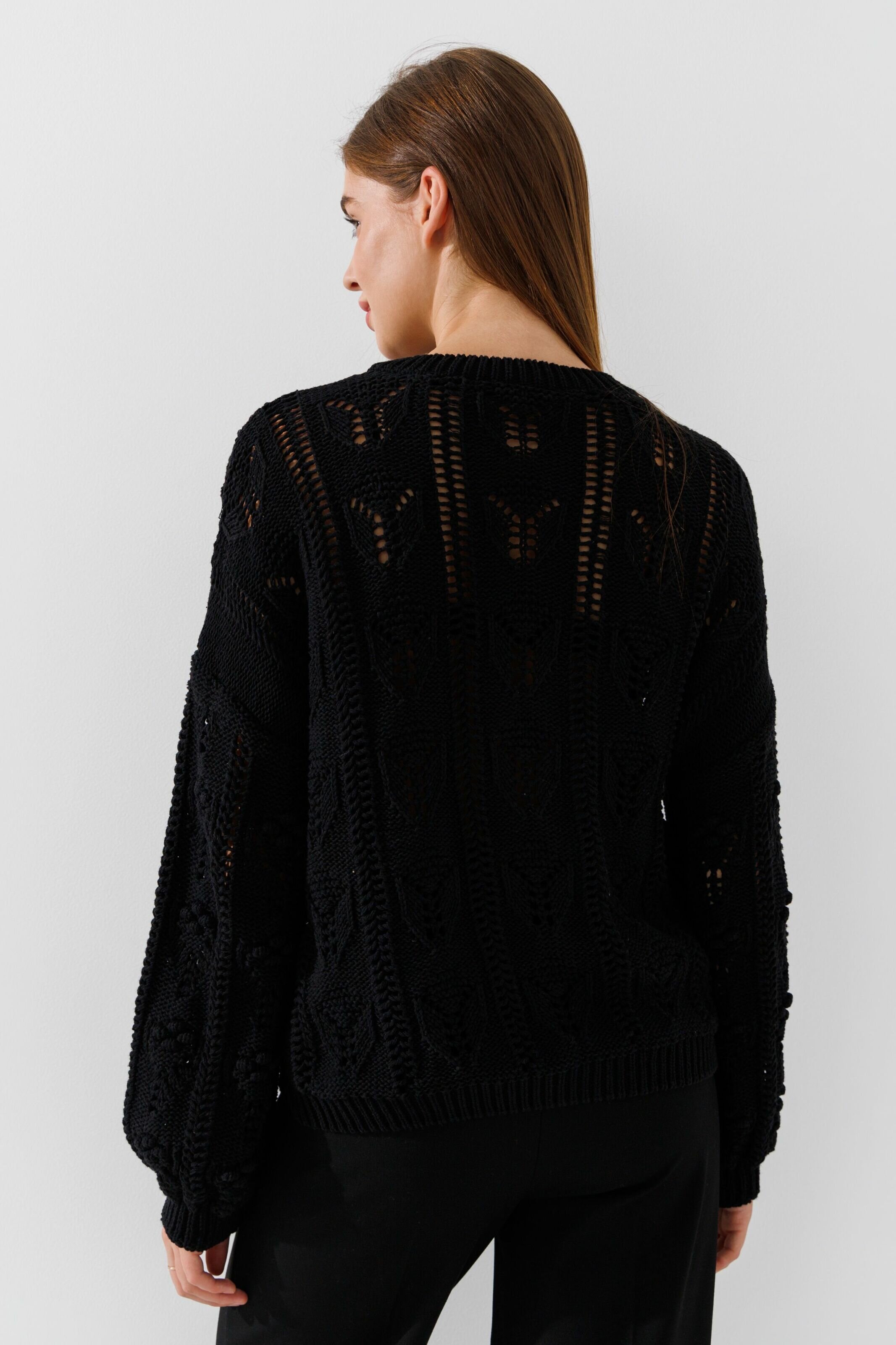 Джемпер однотонний жіночий Femme 2022 One Size Чорний (2000990221414D)  Фото №4