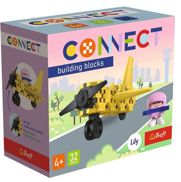 Купити Конструктор Trefl Connect Літак 62042 32 ел. Різнокольоровий Артикул: 5900511620429 Фото повноекранне №1