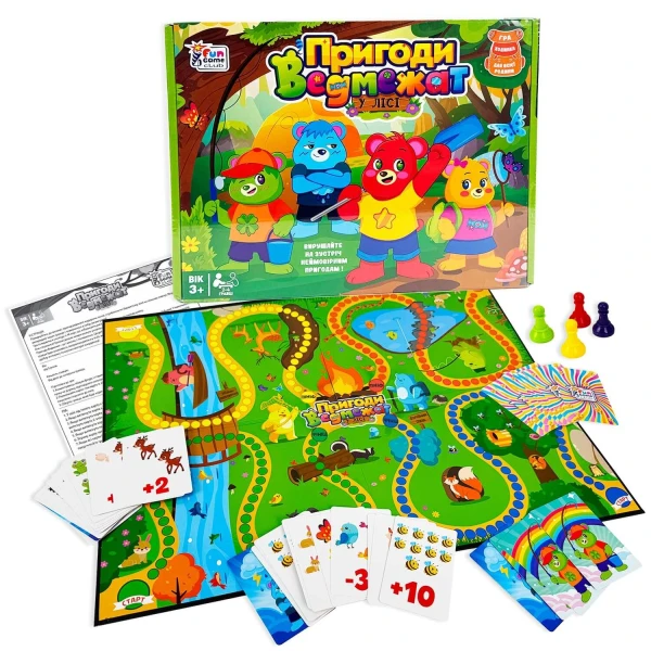 Настільна гра &quot;Пригоди Ведмежат&quot; 4FUN Game Club 13485 Різнокольоровий