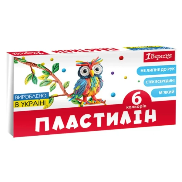 Пластилін 1В &quot;Classic&quot; 540653 6 кольорів Різнокольоровий