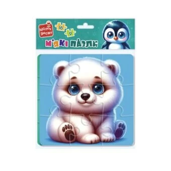 Купить Мягкие пазлы «Мишка и пингвиненок» Vladi Toys VT1102-38 Артикул: 4820234766987 Фото №1