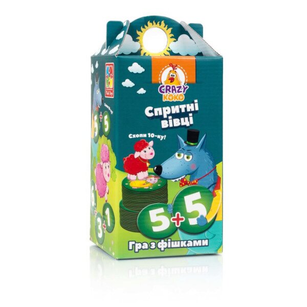 Настольная игра CRAZY KOKO VLADI TOYS ловкие овцы Схвати 10-ку! укр VT8033-03 (4820195055700)