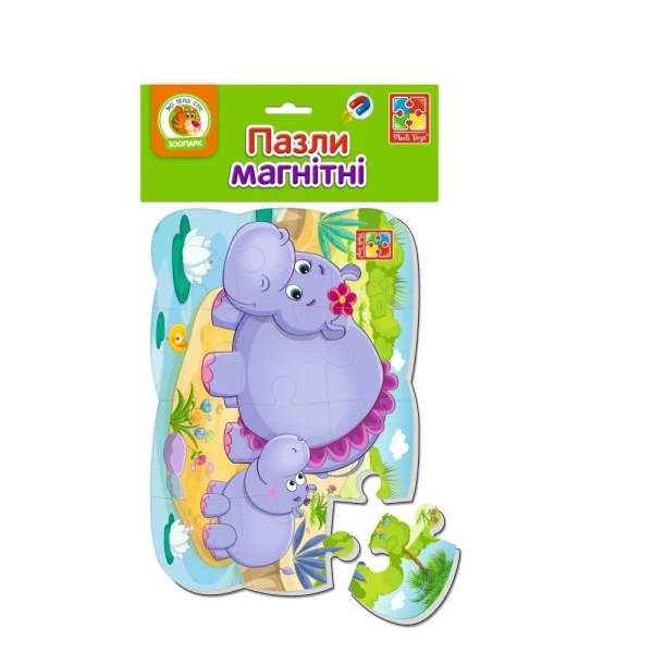 Пазли магнітні &quot;Бегемотики&quot; Vladi Toys VT3205-76 (4820195057599)