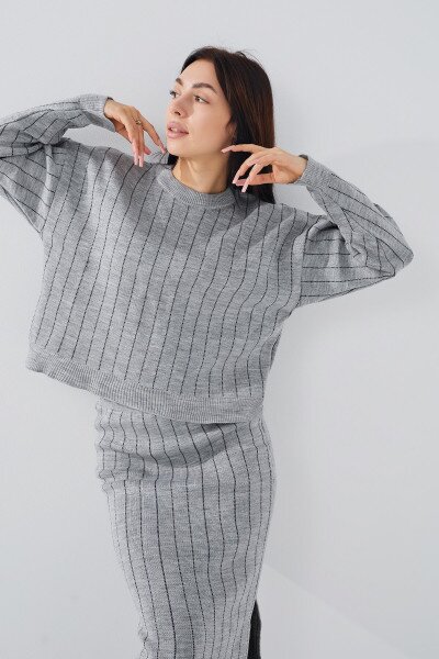 Купити Костюм жіночий Femme 10104 One Size Сірий (2000990184634D) Артикул: 2000990184634 Фото №2