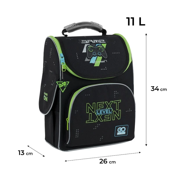 Рюкзак каркасний для хлопчика GoPack GO25-5001S-7 Чорний