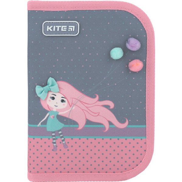 Пенал з наповненням Kite K22-622H-5 Pretty Gir 1 відділення 2 відвороти (4063276061362)(SC)