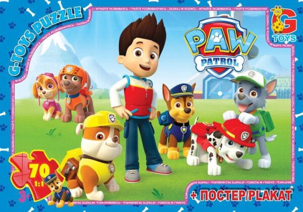 Пазли ТМ &quot;G-Toys&quot; із серії &quot;Paw Patrol&quot; 70 елементів PW0813 Різнокольоровий