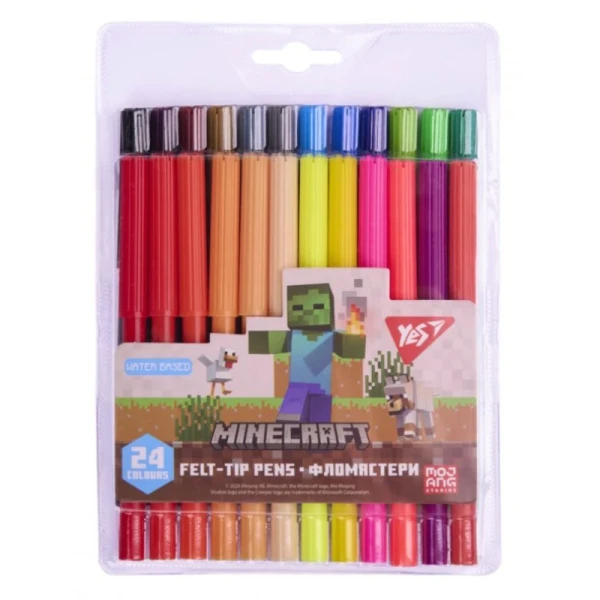 Фломастери &quot;Minecraft&quot; YES 650571 24 кольори